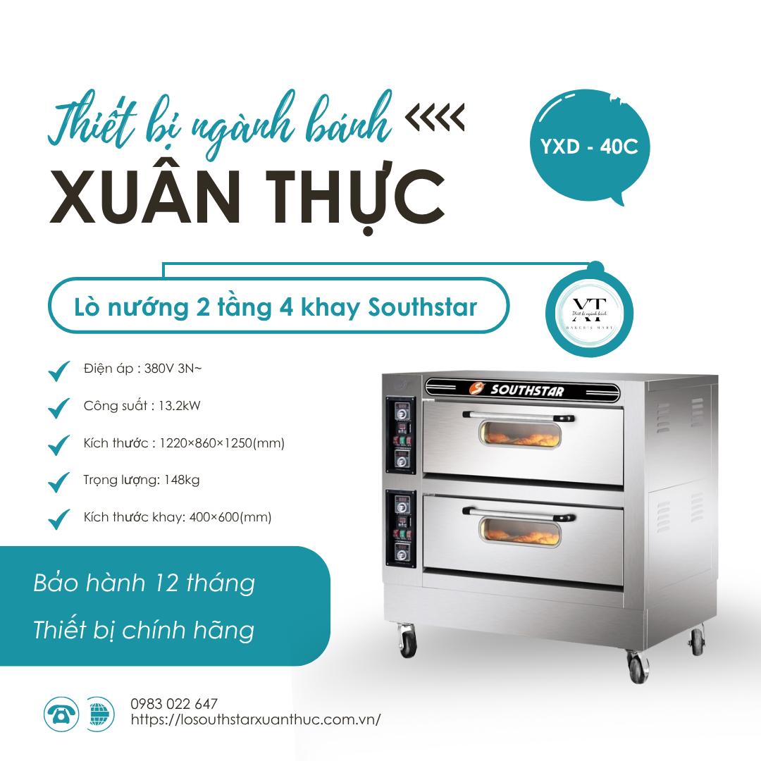 Lò nướng bánh 2 tầng 4 khay Southstar YXD-40C Lò nướng bánh 2 tầng 4 khay Southstar YXD-40C