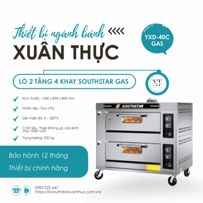 Lò 2 tầng 4 khay Southstar gas