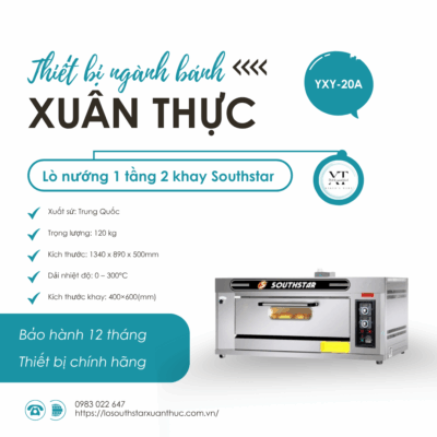 Lò nướng 1 tầng 2 khay Southstar ga YXY-20A