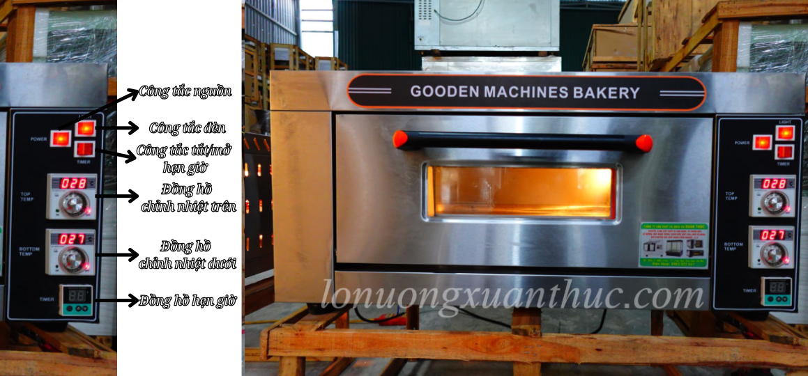 Lò nướng Gooden Machines Bakery 1 tầng 1 khay chuyên nghiệp.