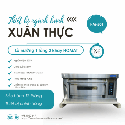 LÒ NƯỚNG 1 TẦNG 2 KHAY HOMAT HM-501