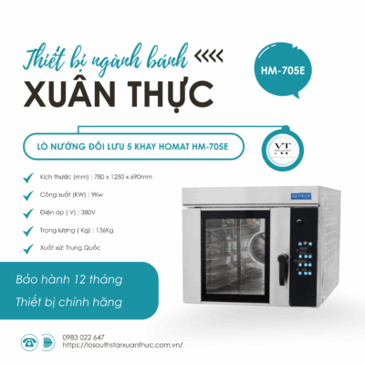 LÒ NƯỚNG ĐỐI LƯU 5 KHAY HOMAT HM-705E