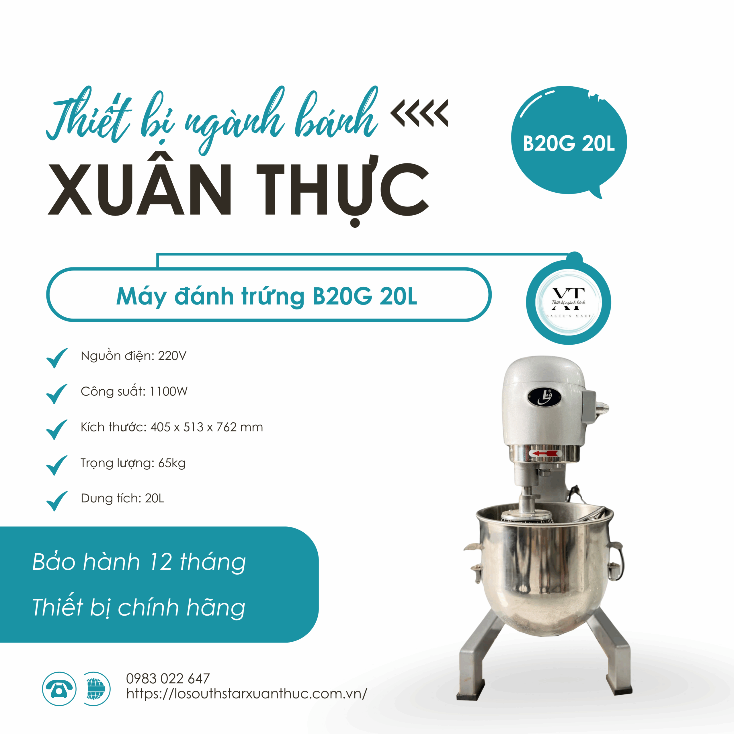 Máy Đánh Trứng 20L B20G Máy Đánh Trứng 20L B20G
