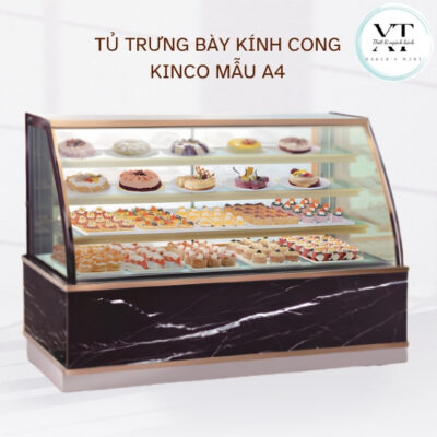 TỦ TRƯNG BÀY KÍNH CONG KINCO MẪU A4