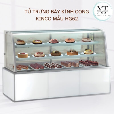 TỦ TRƯNG BÀY KÍNH CONG KINCO MẪU HG62