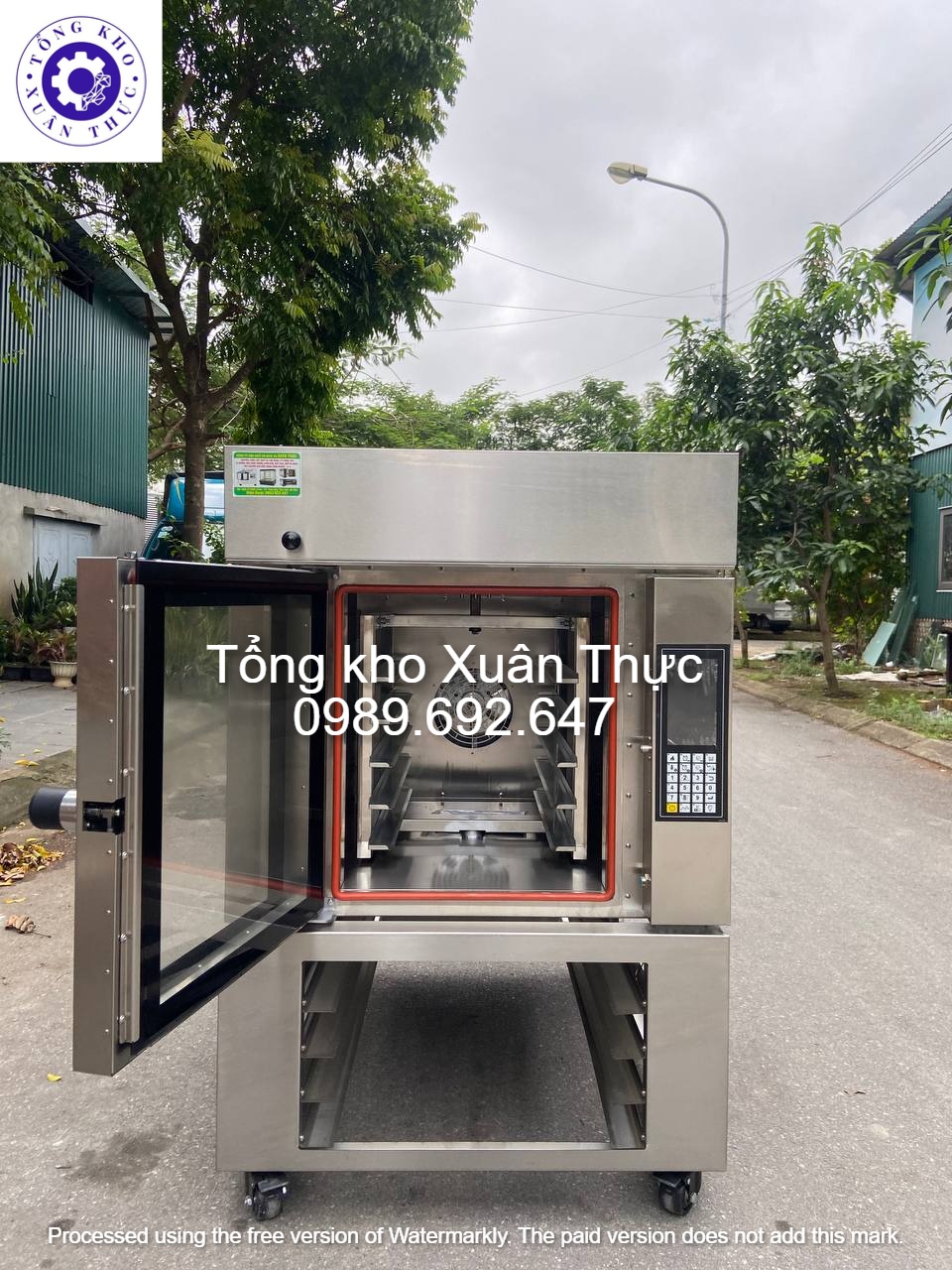 Lò xoay 5 khay hàng nhập Trung.