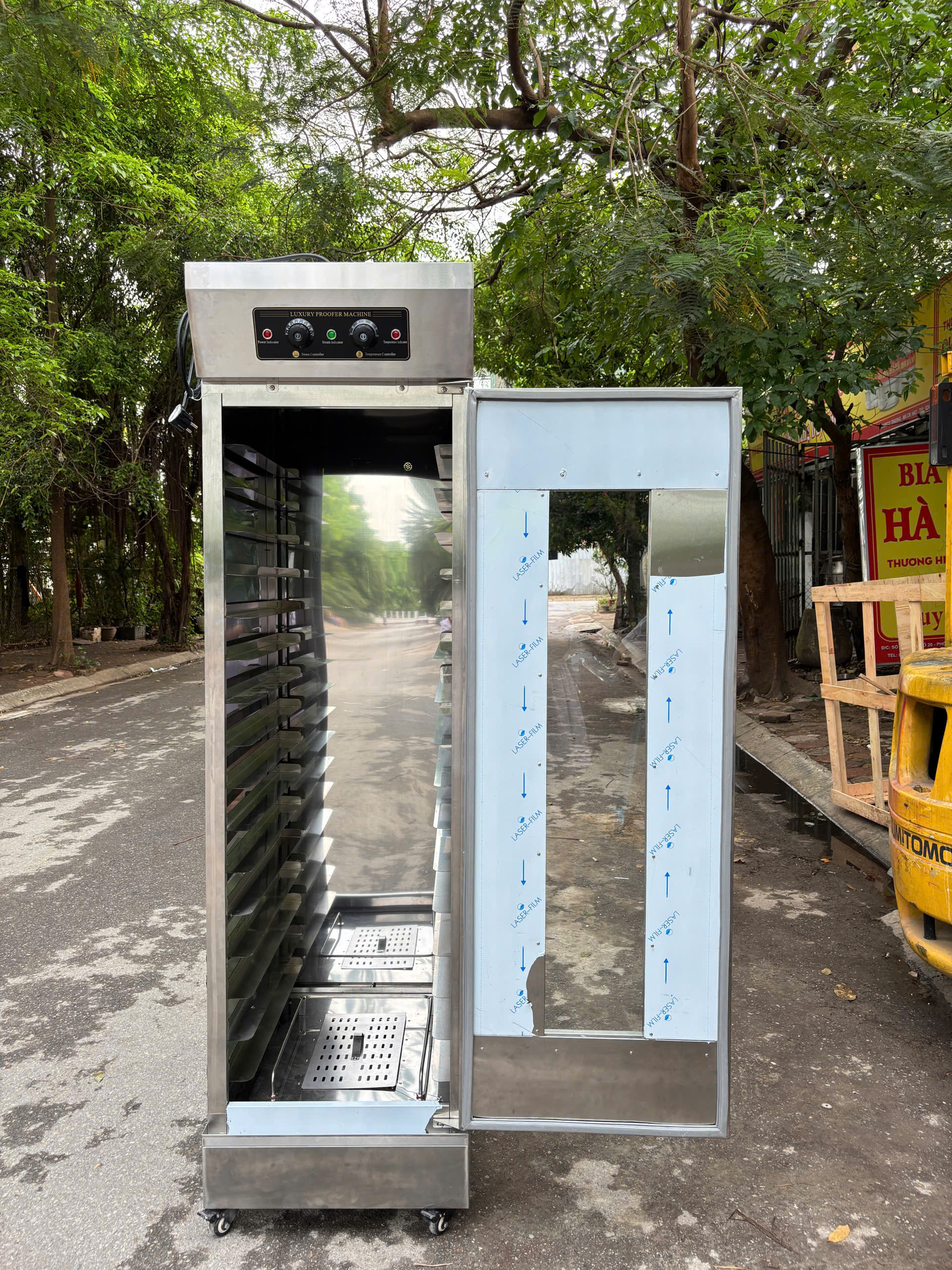 Hình ảnh tủ kích nở bánh 16 khay nan cài hàng Trung Quốc thực tế tại Xuân Thực
