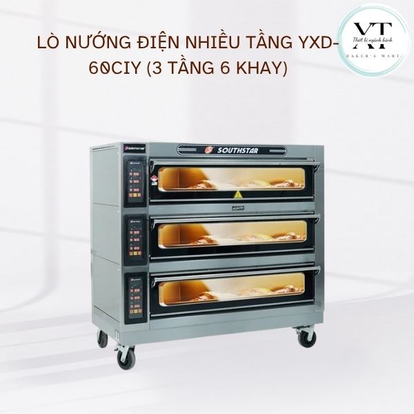 Lò nướng điện nhiều tầng YXD-60CIY (3 tầng 6 khay) Lò nướng điện nhiều tầng YXD-60CIY (3 tầng 6 khay)