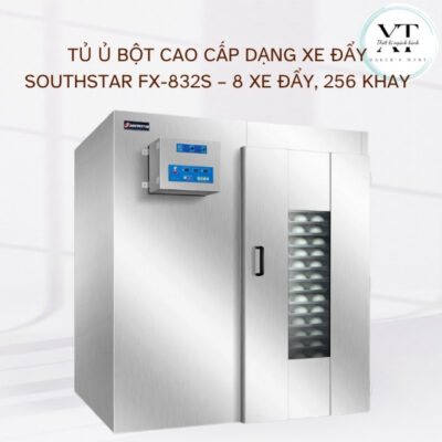 Tủ ủ bột cao cấp dạng xe đẩy SOUTHSTAR FX-832S – 8 xe đẩy, 256 khay