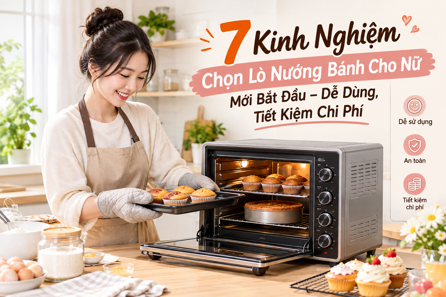 7 Kinh Nghiệm Chọn Lò Nướng Bánh Cho Nữ Mới Bắt Đầu – Dễ Dùng, Tiết Kiệm Chi Phí